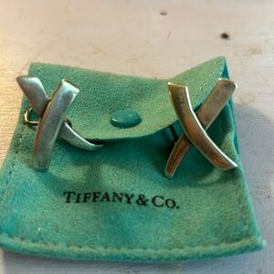 Paloma Picasso sterling cross earrings.